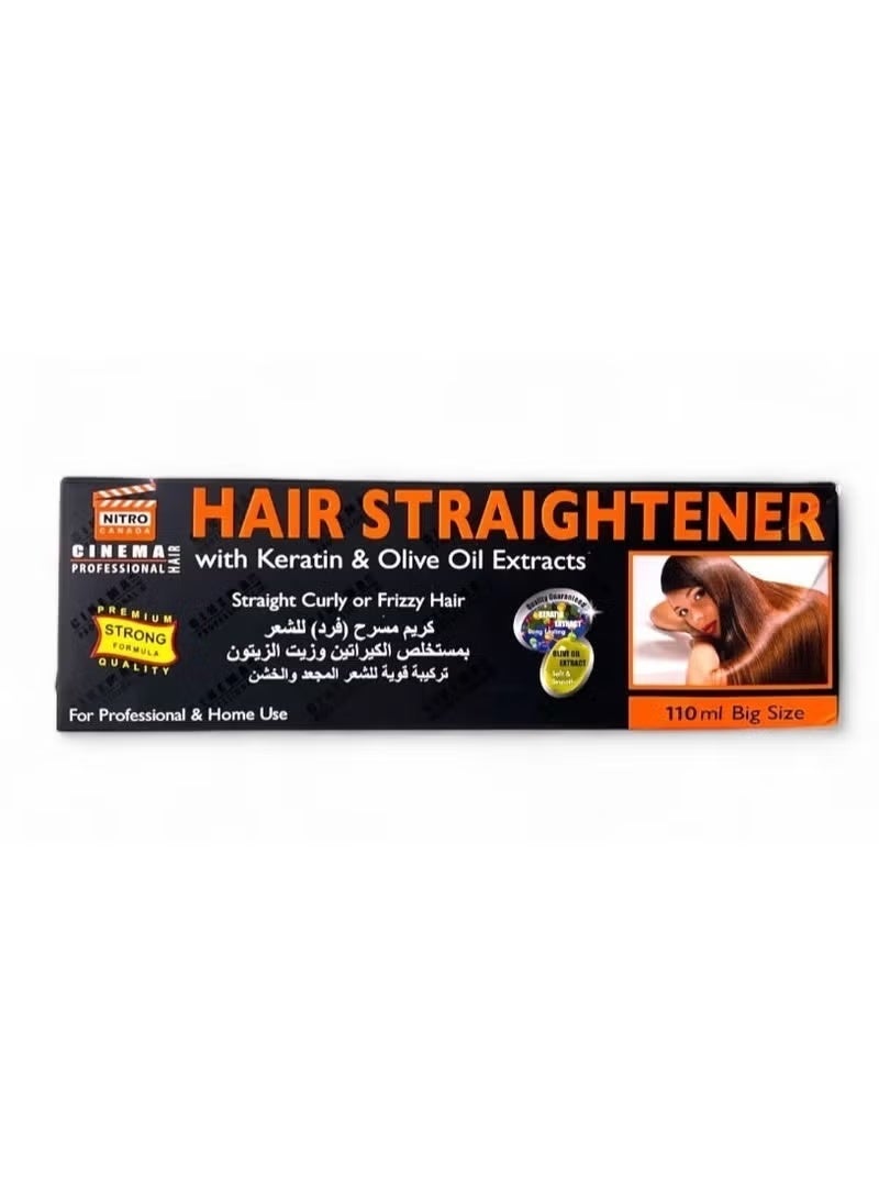 NITRO CINEMA Hair Straightener With Keratin And Olive Oil Extracts - 110ml - Image 1